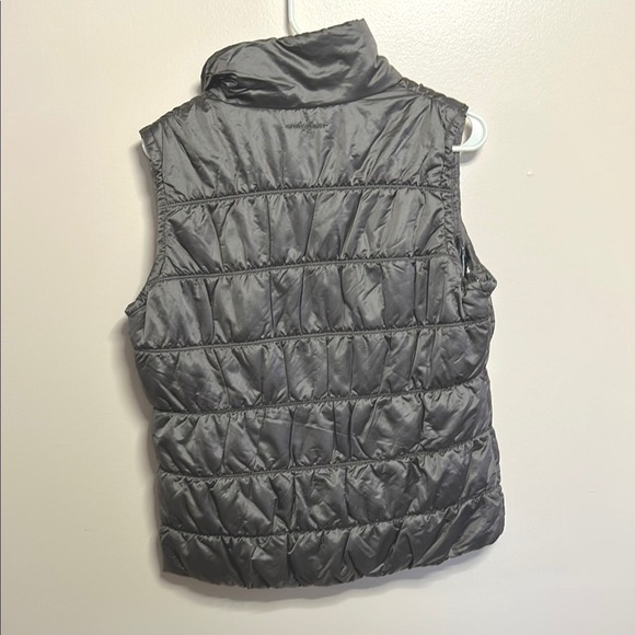 Columbia Omni Heat Women Gray Puffer Vest Full Zip Lightweight Insulated Size L - Picture 5 of 6